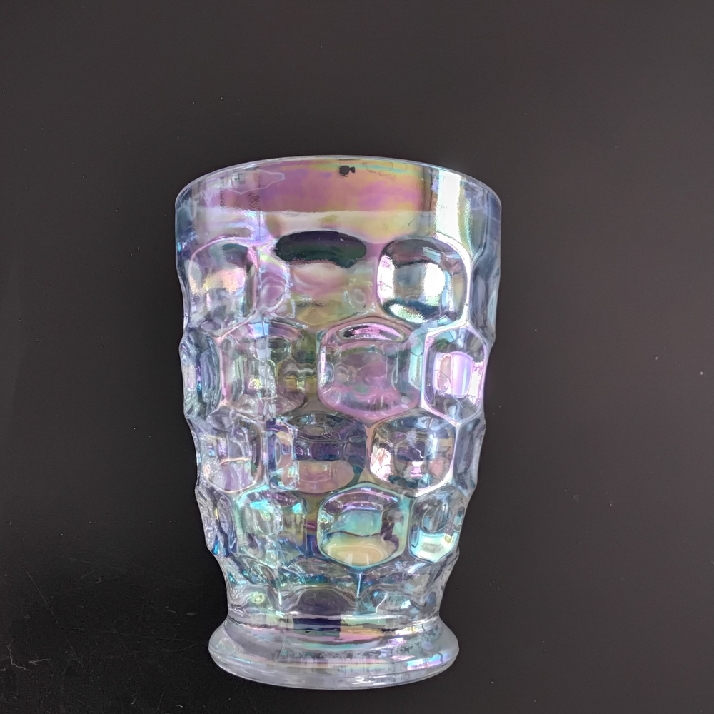Vintage Federal Glass Yorktown Colonial Iridescent Tumbler - Picture 5 of 6